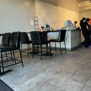 From the front entrance waiting for my food