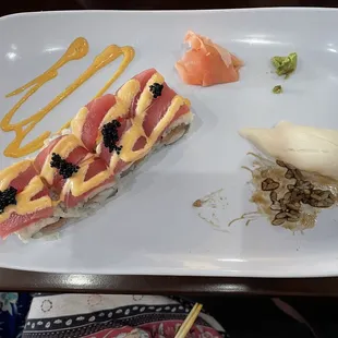 Triple X special roll - sorry started eating before I remembered pictures, had two pieces, was so good!