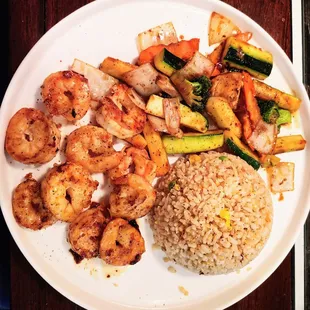 Hibachi Shrimp with fried rice.