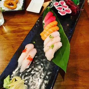 sushi and sashimi, sashimi, sushi, food
