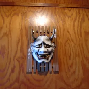A Japanese style devil mask.