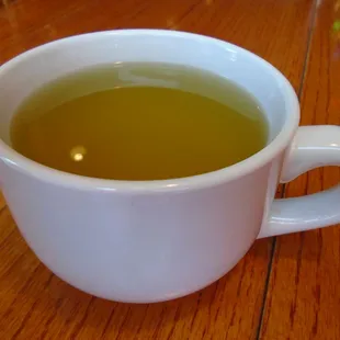 Starting things off with some hot green tea...