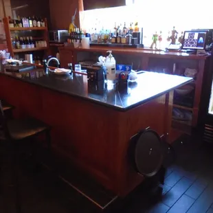 Bar at the front windows, to the right when you walk in.