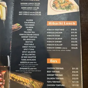 menu, tacos