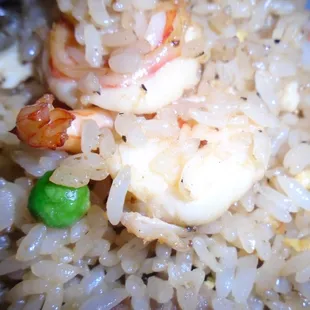 House fried rice, close-up.