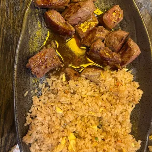 Steak and fried rice