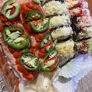 #20 Scorpion Roll, #54 Tsunami Roll