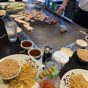 a chef preparing food
