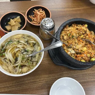 Roasted Salmon Egg Rice $17.99 &amp; Crunch Udon $15.99