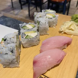 Yellowtail and California roll