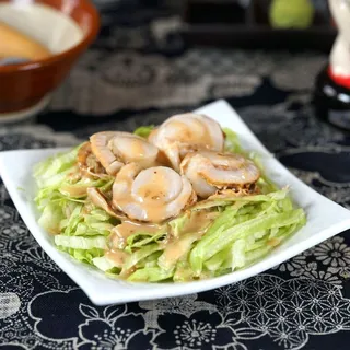 cooked baby scallop salad