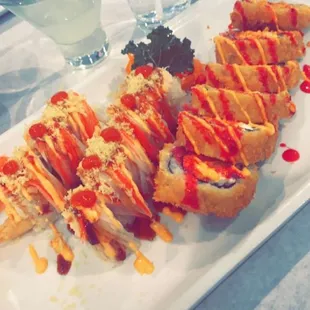 Tiger Roll -- Osaka Roll -- Lemon drop martini