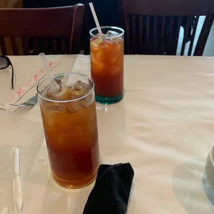 Lychee Tea, and Strawberry Tea