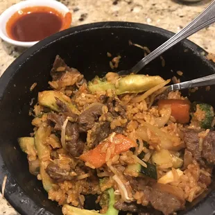 Beef Bibimbap extra sauce l