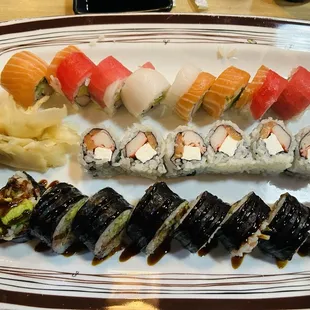 Rainbow (top), Village, and Black widow