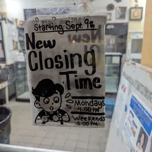 Updated hours