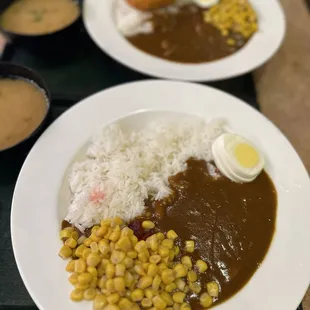 tori chicken curry rice add corn