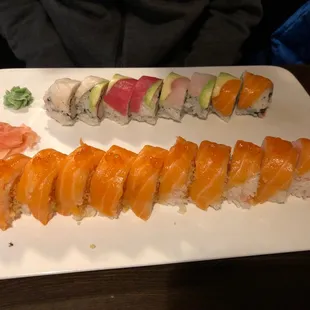 Rainbow and salmon family