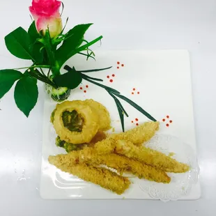 Chicken tempura dinner