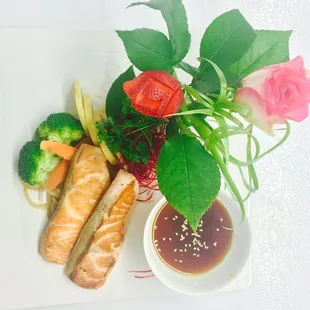 Salmon teriyaki