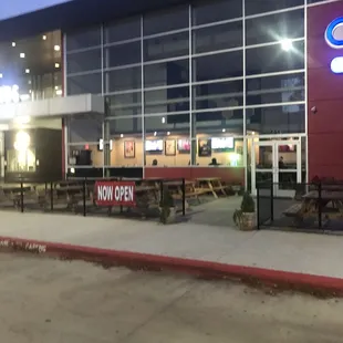 outside