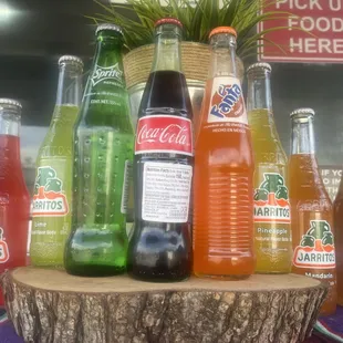 a variety of sodas
