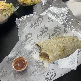 Custom Carne Asada Burrito.