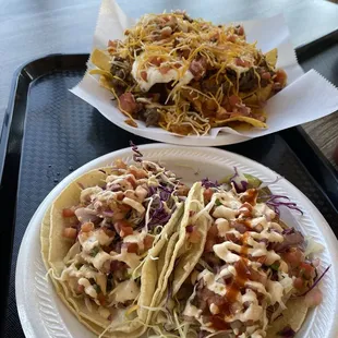 Fish Tacos &amp; Carne Asada Nachos