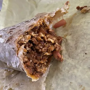 Chorizo, egg &amp; cheese burrito