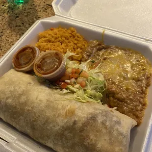 Arizona burrito combo. Loaded with meat!