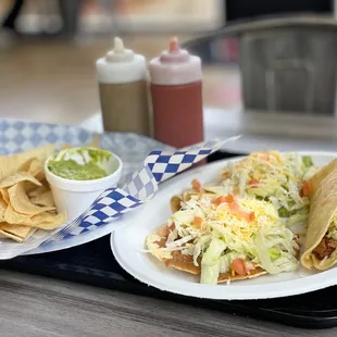 Meal Deal comes with drink and also ordered Guac n Chips.