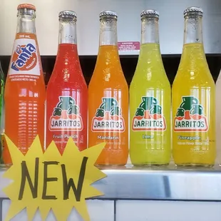 a variety of sodas