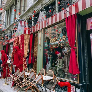 Outdoors, outside, front entrance, store front, street view