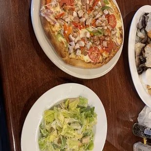 Creole Pizza &amp; House Caesar Salad