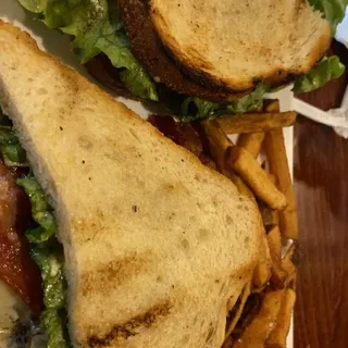 Wood Grilled Shrimp and Bacon Club Sandwich