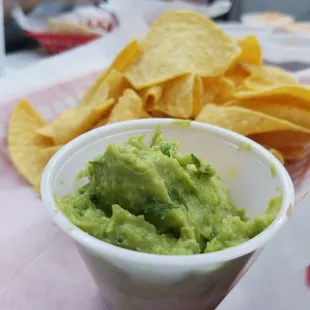 Guacamole and chips.  Perfect.