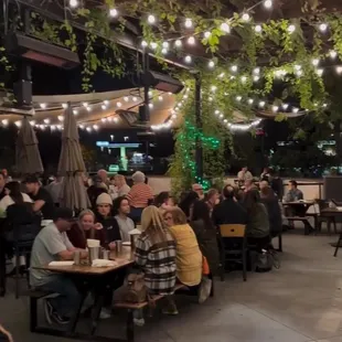 Heated beer garden