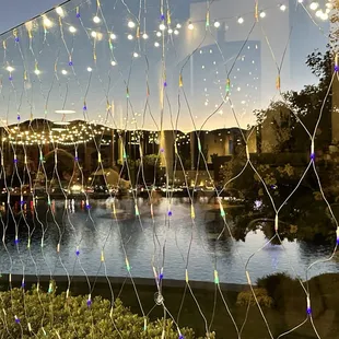 View of the pond and walk walkway