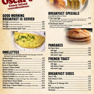 breakfast menu