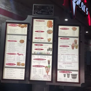 Drive thru menu