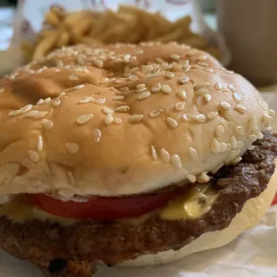California burger with American cheese.