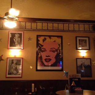 marilyn monroe on the wall