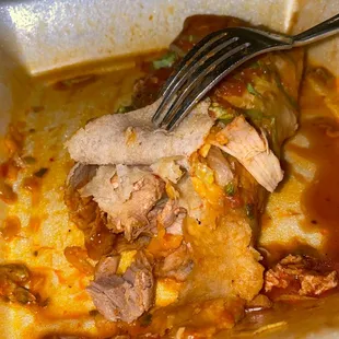 Delicious shredded Chicken enchiladas!