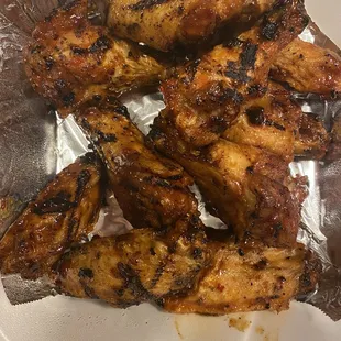 Char buffed wings to go