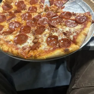 Pepperoni &amp; bacon pizza