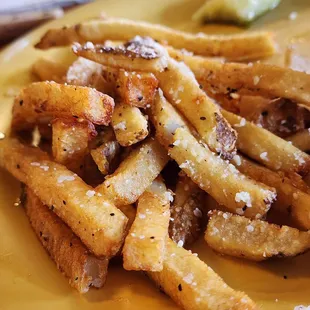 Side of fresh cut garlic parm fries.