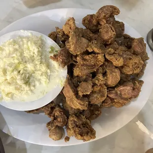Chicken Gizzards and Cole Slaw