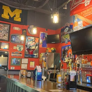 the bar area