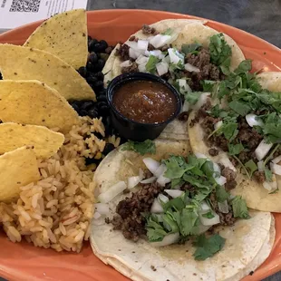 Street Tacos (ground beef)