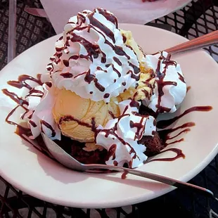 Chocolate Brownie with all the fixin&apos;s!